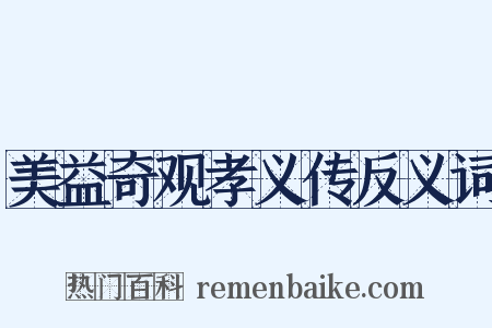 美益奇观孝义传反义词是什么意思的图片